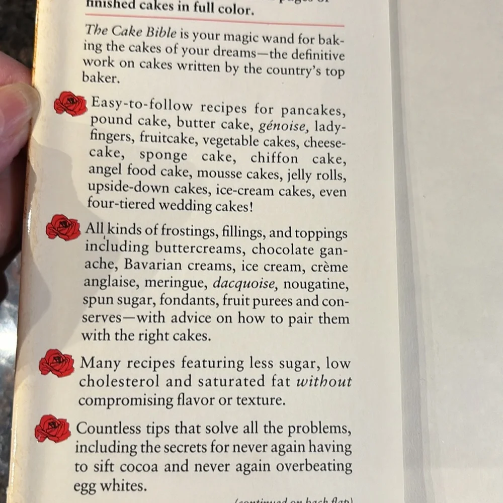 THE CAKE BIBLE by Rose Levy Beranbaum.  Vintage Cookbook from 1988